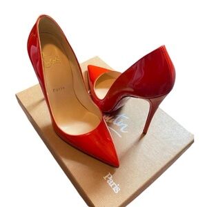 Christian Louboutin So Kate Patent leather 120 heels size 38 Red With box EUC